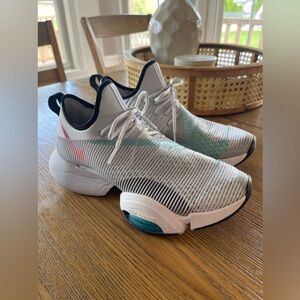 Nike Air Zoom Superrep white with teal and pink trainers!